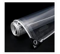 SHUITUKOUU Foldable Tarpaulin Sheet,Clear Waterproof Plastic Tarp,Transparent Tarpaulin,Clear Tarps Heavy Duty Waterproof with Grommets,1.5x2m/4.9x6.5ft