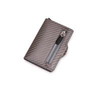 SHUIXIAYUE Blocking Protection Men Id Credit Card Holder Wallet Leather Metal Business Bank CreditCard Cardholder Case(Carbon Grey)