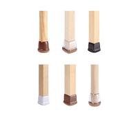 SHUIXIAYUE Latest 8PCS Chair Leg Floor Protectors with Thick Wrap Felt Pads Silicone Furniture Leg Covers Table Feet Caps to Protect Floors(XL-Square Clear)