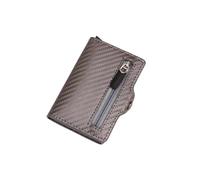 SHUIXIAYUE Men ID Credit Card Holders Wallet Leather Metal Business Bank CreditCard Cardholder Case Carteras(Carbon Grey)