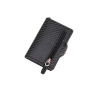 SHUIXIAYUE Men ID Credit Card Holders Wallet Leather Metal Business Bank CreditCard Cardholder Case Carteras(Carbon Black)