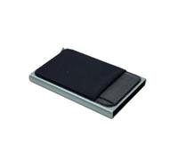 SHUIXIAYUE Slim Aluminum Wallet with Elasticity Back Pouch ID Credit Card Holder Mini Wallet Automatic Pop Up Bank Card Case(Gray)