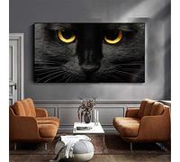 SHUIYAZI DIY 5D Diamond Painting Kits for Adults,Full Drill Diamond Art Gem Art Painting,Large Diamond Painting by Number Kit Cross Stitch Rhinestone Embroidery for Home Wall Decor(Black Cat),30x60cm
