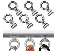 SHUIYUE 6 Sets 6mm Awning Rail Stoppers with M4 Awning Rail Stoppet and Silica Gel Ring,304 Stainless Steel Campervan Awning Stoppers,for Caravan Motorhome Campervan Camping Tent