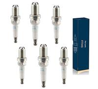 SHUJI High Performance Platinum Spark Plugs 12120037607 BKR6EQUP 3199 for BMW E39 E46 M54 328i 528i X3 X5 Pack of 6