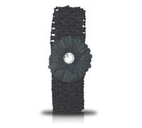 SHUKAN FASHIONS - NEW BABY GIRL CROCHET HEADBAND BLACK HAIR BAND WITH DAISY FLOWER FREE UK FAST DELIVERY