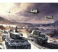 Shukqueen Paint by Numbers for Adults, Beginners, DIY Paint by Numbers, 16X20 Inch, War (Frameless)