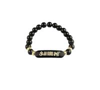 Shukrana Blessings Guruji Bracelets | Guru Ji Bracelet | Guruji Swaroop Bracelets Black Bracelet with Gold Accents Spiritual Jewelry (Pack of 10)