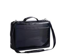 Shulaner 500 Pencil Case, Hold 500 Coloured Pencils or 340 Coloured Gel Pens with 5 Zipper, Large Capacity Waterproof Laser PU Synthetic Leather Pen Organizer Bag - Black, Large Slots