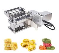 Shule Electric ravioli pasta maker with motor, automatic pasta machine with hand crank and multifunctional rollers
