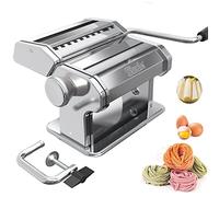 Shule Pasta Maker by - Stainless Steel Pasta Machine Includes Pasta Roller, Pasta Cutter, Hand Crank and Detailed Instructions