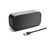 shuley Computer Speaker for Desktop, Wired PC Speaker, Portable USB Speaker for Laptop, Plug and Play, Sound-bar for Office, Home and Gaming (Black-M)