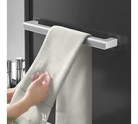 Shulily Towel Rails - Self Adhesive Towel Bar Holder Stick on Wall Towel Rack Premium ABS Towel Bar Bathroom or Kitchen Accessory NO Drill (18.5in/47cm)