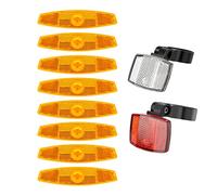 SHULLIN 10 Pcs Bike Reflectors Front and Back Bicycle Reflector Set Cycling Reflectors Set Bicycle Wheel Spoke Reflectors Bracket Bike Bicycle Wheel Spoke Reflectors for Mountain Bike Wheels