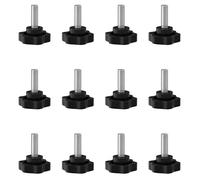 SHULLIN 12Pcs M8x16mm Clamping Screw Knob Star Screw Star Clamping Knob Grip Thumb Screw Head thumb screws Star Knob Star Grip Nut Star Handle Knob Tightening Screw for Machine Tools (M8x16mm)