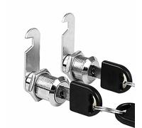 SHULLIN 2 Pack Security Mailbox Lock Cupboard Cabinet Door Locks 18x16mm Cabinet Drawer Security Cam Lock Lockers Cupboards Door Letter Box Locks with 4 Keys for File Wardrobe Office Computer Desk