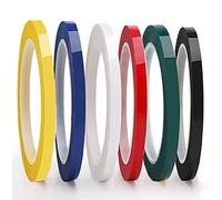 SHULLIN 6 Rolls Whiteboard Tape Self Adhesive Whiteboard Gridding Tape 3mm x 66m Lines Pinstriping Graphic Chart Grid Marking Tape for Office School Grid Marking(6 colors)