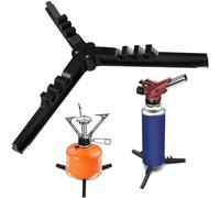 SHULLIN Gas Tank Holder Portable Fuel Canister Stabiliser Canister Stand Camping Outdoor Base Gas Cartridge Multifunctional Cartridge Stand Foldable for Gas Tank Canister