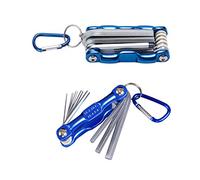 SHULLIN Hex Keys Foldable Pocket Key Set Professional Allen Key Set Hex Socket Set Metric Allen Key with Key Ring for Bicycle Repair