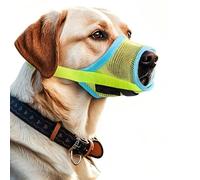 SHULLIN Nylon Muzzle for Dogs, Breathable Dog Muzzle with Closure, Soft Mesh Muzzles Prevent Chewing, Eating, Biting for Small, Medium, Large Dogs, Dog Training (S)