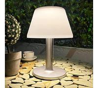 shumi LED Solar Table Lamp Outdoor Waterproof-3 Way Dimmable Outside Patio Table lamp,Solar Modern Bedsid Lamp,Cordless Solar Desk Lamp with Pull Chain for Bedroom Living Room,Kids Room,Garden