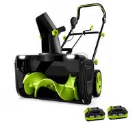 SHUMIAO Cordless Snowblower 40V, 20-Inch Clearing Width, Adjustable Chute