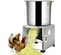 SHUMIAO Household Poultry Feed Processor, Commercial Food Processor with 4 Blades, 3500 RPM, 50-120kg/h Output, Stainless Steel, for Animal Feed for Vegetables Grains Peanut Ginger Garlic 1200W