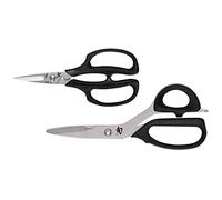 Shun Cutlery 2 Piece Kitchen Shear Set, Stainless Steel Cooking Scissors, Blades Separate for Easy Cleaning, Comfortable, Non-Slip Handle, Kitchen Shears Heavy Duty