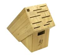 Shun DM0831 Cutlery 11-Slot, Made from Tough, Sustainable Bamboo, Authentic, Japanese Universal Block, Knife Holder for Kitchen Counter, Wood
