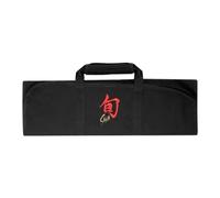 Shun Knife Roll, 8 Slots for Kitchen Knives, Carrying Case, 19.5 Inches x 18 Inches, Black