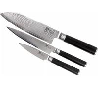 Shun Stainless Steel 3 Piece Knife Set, Pakka Wood Black