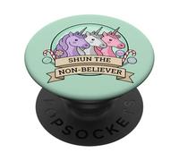 Shun The Non-Believer Funny Charlie Unicorn Sarcasm Meme PopSockets Adhesive PopGrip