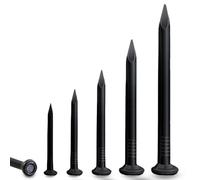 SHUNCHG 100 pcs Masonry Nails, 30mm(1.2 inch) Brick Steel Carbon Steel Point Tip Wall Cement Woodworking Concrete Nails, Galvanised Concrete Black Wall Nails for Wood Masonry Picture Hanging