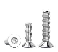 SHUNCHG 20 pcs M4x16mm Countersunk Screws, M4 Flat Head Machine Bolts 16mm, A2 Stainless Steel Torx Drive Hex Socket Countersunk Screws for Furniture, Wood