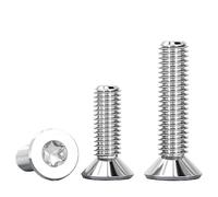 SHUNCHG 20 pcs M4x25mm Countersunk Screws, M4 Flat Head Machine Bolts 25mm, A2 Stainless Steel Torx Drive Hex Socket Countersunk Screws for Furniture, Wood