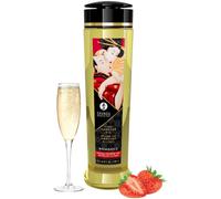 Shunga Massage Oil-E22949 Massage Oil Strawberries One Size