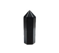 Shungite Crystal Towers ~ Natural Healing Crystal Point Obelisk for Reiki Healing and Crystal Grid (80 * 25mm)(80 * 25mm)
