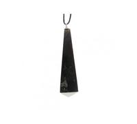 Shungite Faceted Pendulum Pendant 4.5cm x 1.5cm Necklace, Rich In Fullerenes Which Blocks EMF Radiation