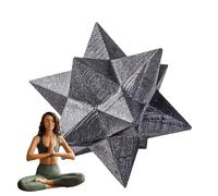 Shungite Merkabá Crystal - Natural Hexagram Stone Ornament | Aura Crystal Cleansing Spiritual | Polished Spiritual Energy Star For Meditation, Yoga & Home Decor