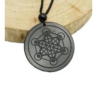 Shungite Metatron Pendant Necklace - Chakra Balance - Handcrafted Constellations Jewelry - Healing Crystal Protection Necklace - Energy Harmony(35mm)