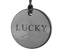 Shungite Pendants, Necklace and Amulets - Made of Authentic Russian c60 Stone - Engraved - 1.4 inches - Round Shape, Shungite stone, Shungite