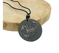 Shungite Scoprion Pendant Necklace - Chakra Balance - Handcrafted Constellations Jewelry - Healing Crystal Protection Necklace - Energy Harmony(40mm)