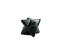 Shungite Stone Merkaba Sacred Star and Polyhedron Set - Crystal Geometry Collectibles Teaching aids- Protection Sacred Meditation Energy Generator Healing Chakra (Icosahedron)(Merkaba)