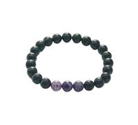 Shungite Stones Bead Bracelet With Dream Amethyst Handmade Natural Healing Stone Crystal Chakra Bracelets Crystal Energy Jewelry