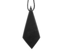 SHUNGITE TOLVU Shungite Necklaces - Various Geometric Shapes Pendants - Authentic Rare Stone, 1.65 × 0.67 × 0.31 inches, Stone, Shungite