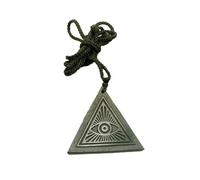 Shungite Triangle All-Seeing Eye Pendant Necklace - Chakra Balance - Handcrafted Crystal Stone Jewelry - Healing Crystal Protection Necklace - Energy Harmony