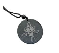 Shungite Tulip Pendant Necklace - Chakra Balance - Handcrafted Constellations Jewelry - Healing Crystal Protection Necklace - Energy Harmony (40mm), Black(40mm)