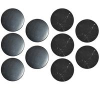 Shungite World 10 pcs Shungite Stickers Set Round 30 mm Polished and Unpolished (5 of Each) for Cell Phone Case Tablet Laptop Computer - Energy Shungite Stones Protection Plate with Carbon Fullerenes