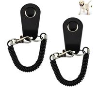 SHUNGXINYI 2 Pcs Dog Training Clicker for Training, Pet Training Clicker with Wrist Strap for Obedience Aid, Black
