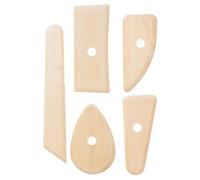 SHUNGXINYI 5Pcs Wood Pottery Clay Ribs - Wooden Ceramic Potter Ribs, Sculpting Scrapers for Shaping/Trimming Clay, Ideal for Ceramic & Pottery DIY Projects